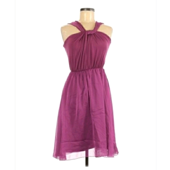 LHC couture Purple Cross Style Evening Dress NWT - Picture 2 of 8